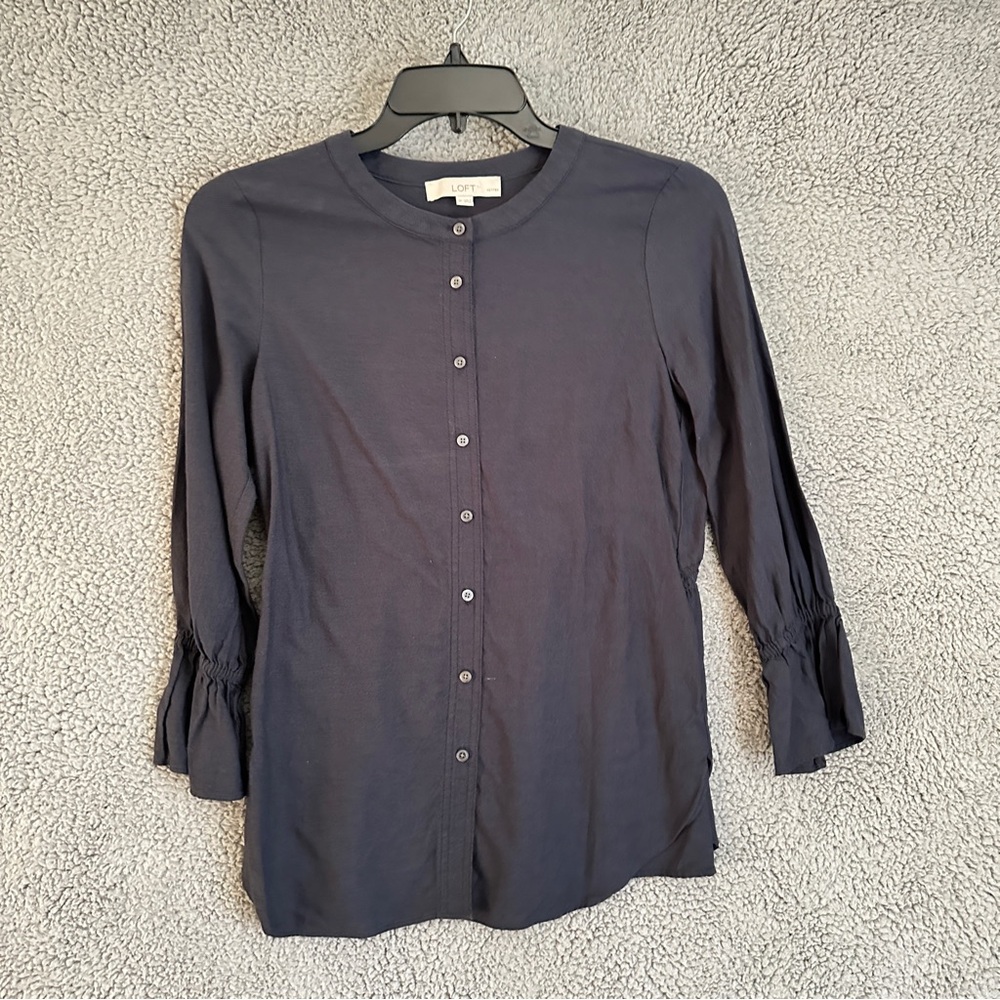 Loft Navy Women's 100% Cotton Top